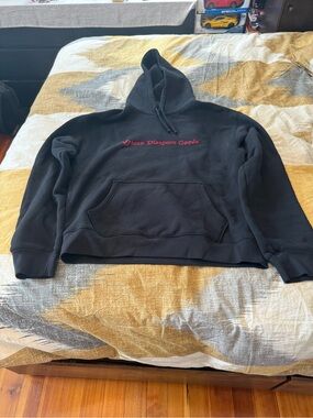 Denim Tears Rolling Stones Collab Black Fleece Hoodie Size L